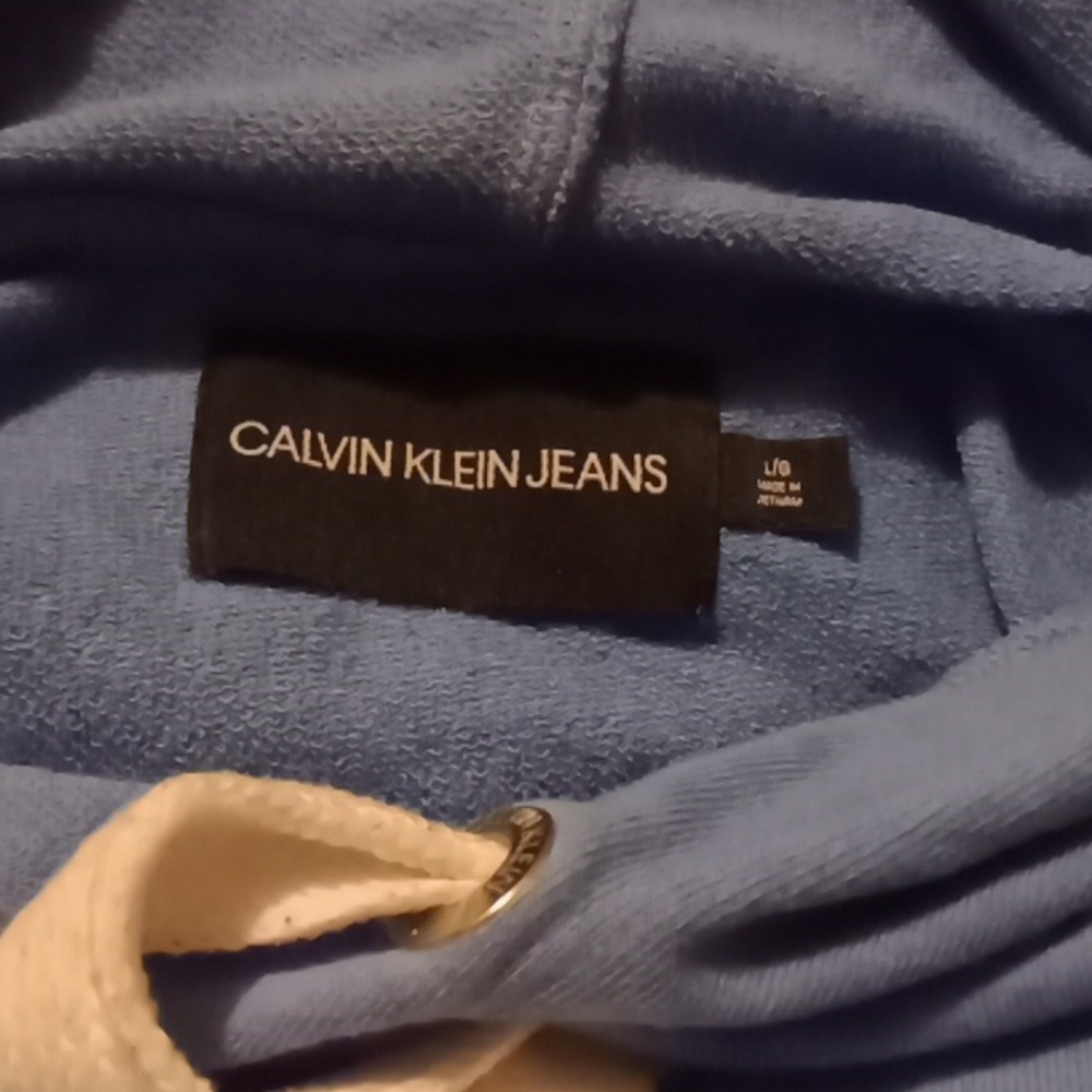 Calvin Klein Tye Dye Blue Hoodie Size L - Picture 5 of 5